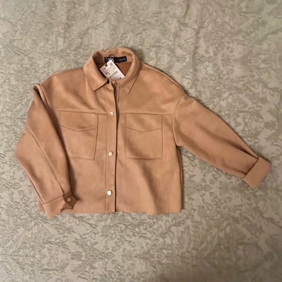 Suede Zara Button Up Top - Picture 1 of 4